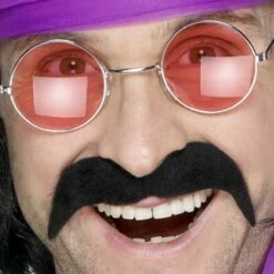 Seventies Snor Zwart