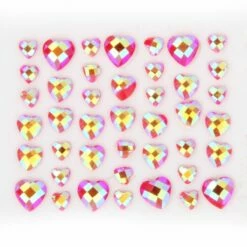 Gezichtsteentjes Hartje Roze