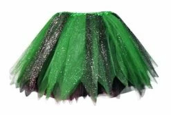 Tule Rok Glitter Twee Kleuren (div. Kleuren) -FeestFabriek Verkoop tule rok groen zwart glitters 1