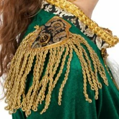 Luxe Jas Markiezin Fluweel Groen -FeestFabriek Verkoop wil 320417b 4