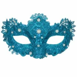 Oogmasker Blauw Parels